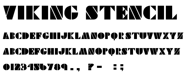 Viking Stencil font